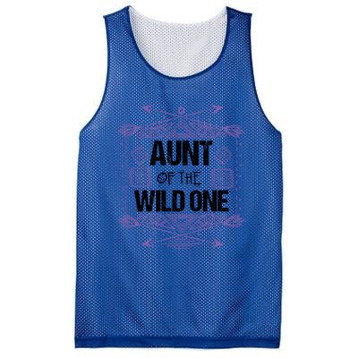 Funny Aunt Of The Wild One Gift Cute Aunties Cute Gift Mesh Reversible Basketball Jersey Tank