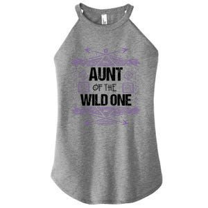 Funny Aunt Of The Wild One Gift Cute Aunties Cute Gift Women's Perfect Tri Rocker Tank