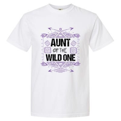 Funny Aunt Of The Wild One Gift Cute Aunties Cute Gift Garment-Dyed Heavyweight T-Shirt