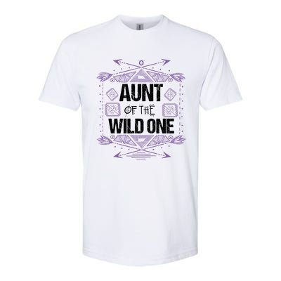 Funny Aunt Of The Wild One Gift Cute Aunties Cute Gift Softstyle CVC T-Shirt