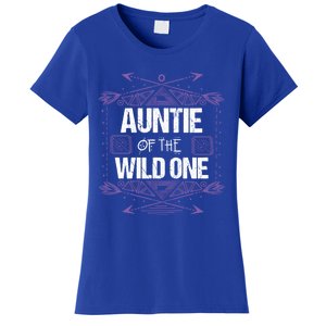 Funny Auntie Of The Wild One Gift Cute Aunt Gift Women's T-Shirt