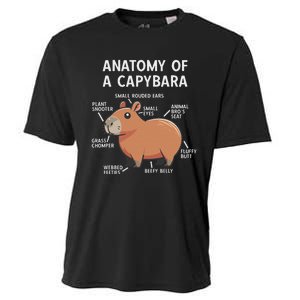 Funny Anatomy Of A Capybara Cooling Performance Crew T-Shirt