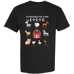 Farm Animals Old MacDonald Had A Farm EIEIO Garment-Dyed Heavyweight T-Shirt