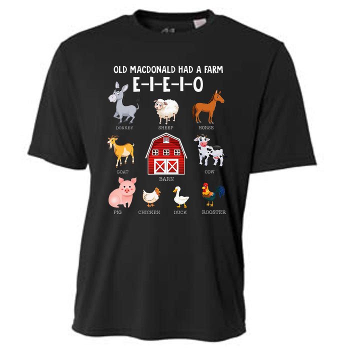 Farm Animals Old MacDonald Had A Farm EIEIO Cooling Performance Crew T-Shirt