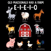 Farm Animals Old MacDonald Had A Farm EIEIO Cooling Performance Crew T-Shirt