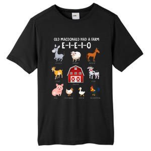 Farm Animals Old MacDonald Had A Farm EIEIO Tall Fusion ChromaSoft Performance T-Shirt