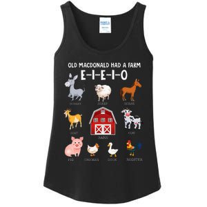 Farm Animals Old MacDonald Had A Farm EIEIO Ladies Essential Tank