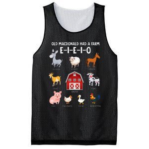 Farm Animals Old MacDonald Had A Farm EIEIO Mesh Reversible Basketball Jersey Tank