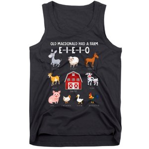 Farm Animals Old MacDonald Had A Farm EIEIO Tank Top