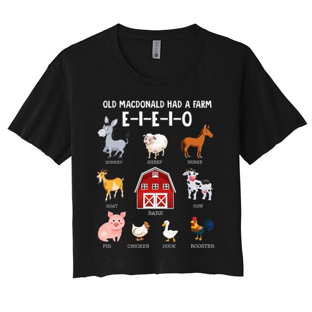 Farm Animals Old MacDonald Had A Farm EIEIO Crop Top