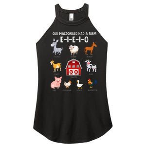 Farm Animals Old MacDonald Had A Farm EIEIO Women's Perfect Tri Rocker Tank