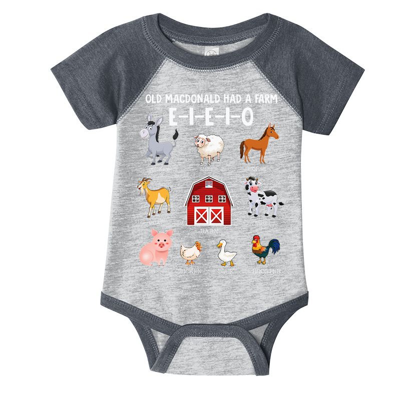 Farm Animals Old MacDonald Had A Farm EIEIO Infant Baby Jersey Bodysuit
