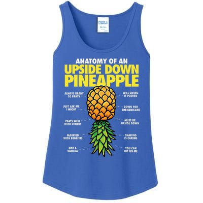 Funny Anatomy Of An Upside Down Pineapple Swinger Lifestyle Ladies Essential Tank