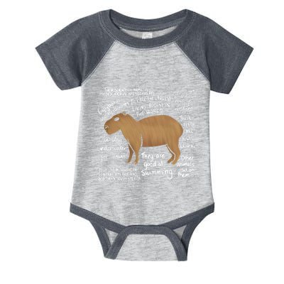  Funny Anatomy Of a Capybara Girls Cute Capybaras  Infant Baby Jersey Bodysuit