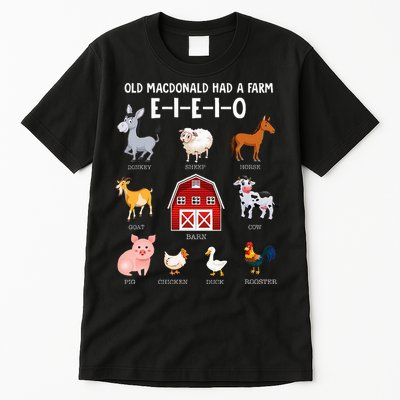 Farm Animals Old Macdonald Had A Farm Eieio Tall T-Shirt
