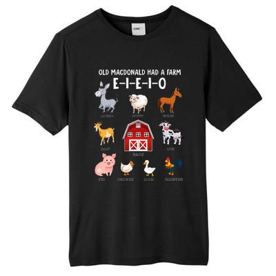 Farm Animals Old Macdonald Had A Farm Eieio Tall Fusion ChromaSoft Performance T-Shirt