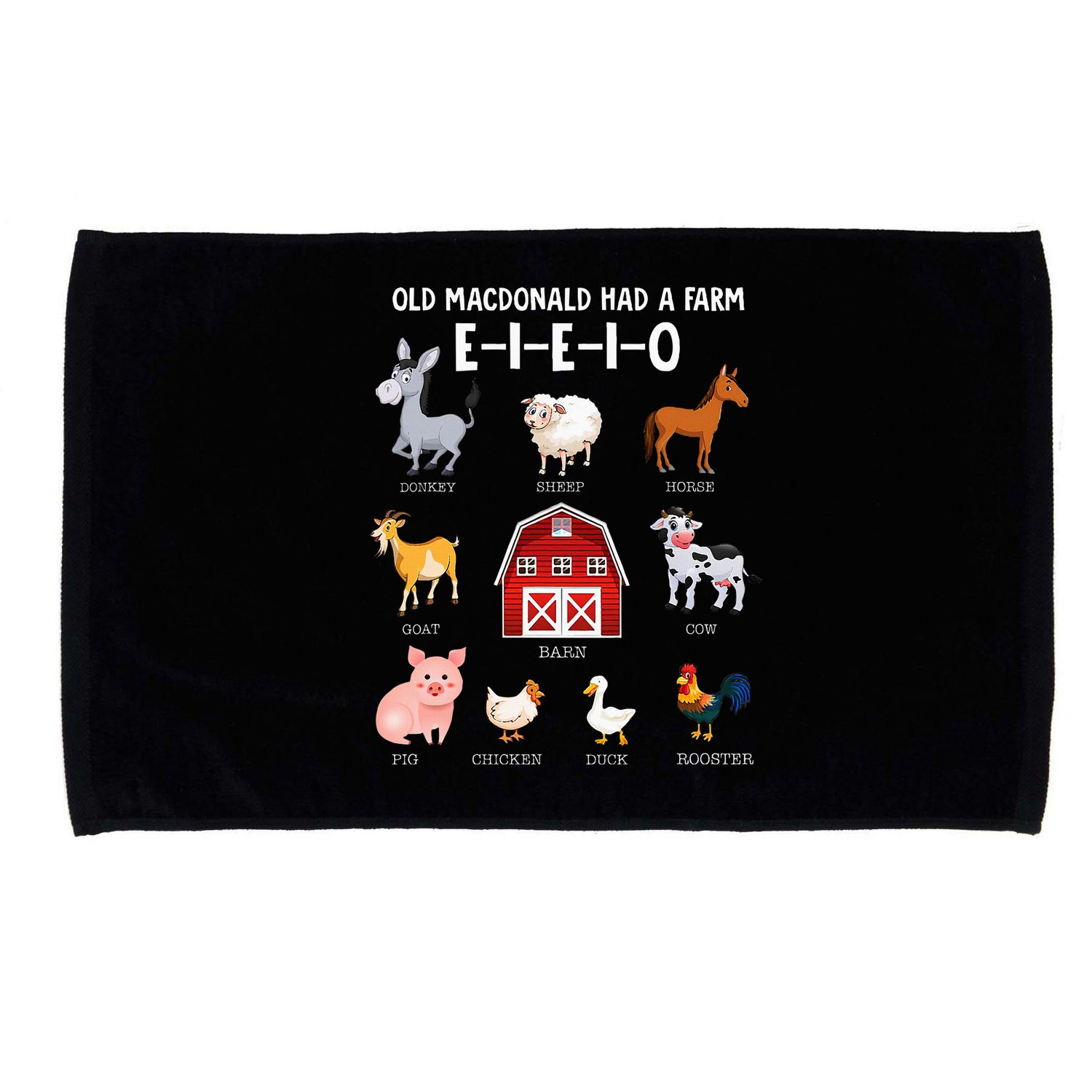 Farm Animals Old Macdonald Had A Farm Eieio Microfiber Hand Towel