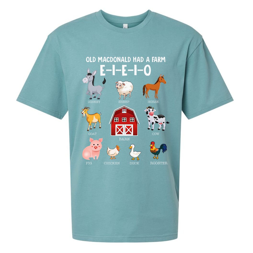 Farm Animals Old Macdonald Had A Farm Eieio Sueded Cloud Jersey T-Shirt