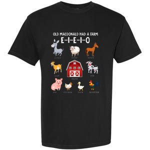 Farm Animals Old Macdonald Had A Farm Eieio Garment-Dyed Heavyweight T-Shirt