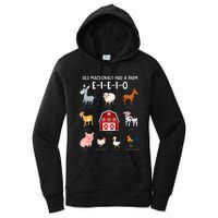 Farm Animals Old Macdonald Had A Farm Eieio Women's Pullover Hoodie