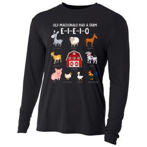 Farm Animals Old Macdonald Had A Farm Eieio Cooling Performance Long Sleeve Crew