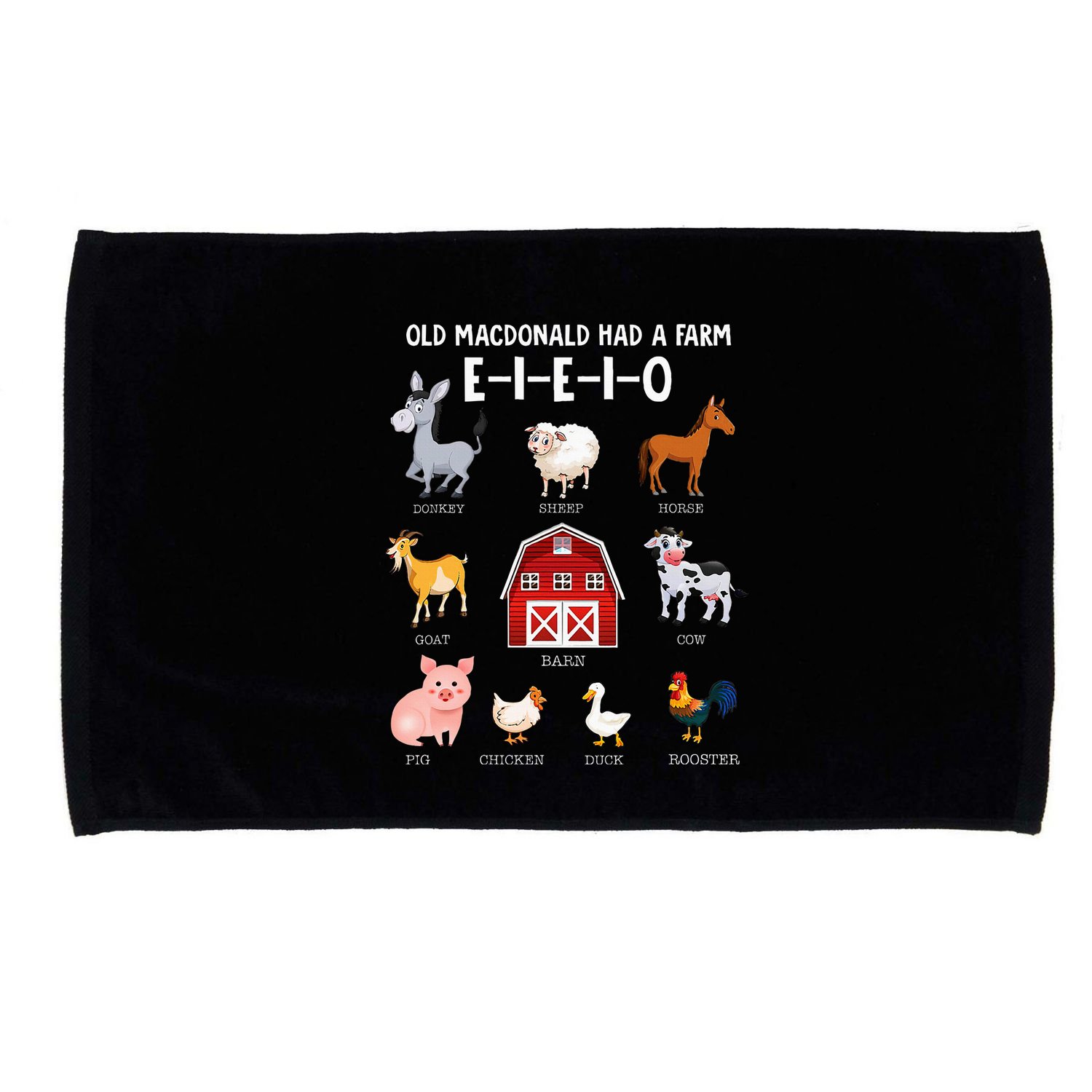 Farm Animals Old Macdonald Had A Farm Eieio Microfiber Hand Towel