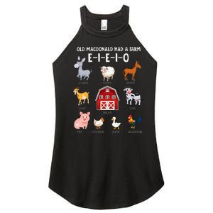 Farm Animals Old Macdonald Had A Farm Eieio Women's Perfect Tri Rocker Tank