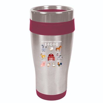 Farm Animals Old Macdonald Had A Farm Eieio 16oz Travel Tumbler