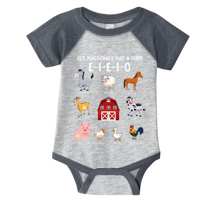 Farm Animals Old Macdonald Had A Farm Eieio Infant Baby Jersey Bodysuit