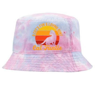 Funtie Aunt Of Cat Definition Gift Tie-Dyed Bucket Hat