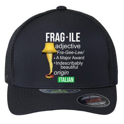 Fragile Adjective Origin Italian A Major Award Flexfit Unipanel Trucker Cap