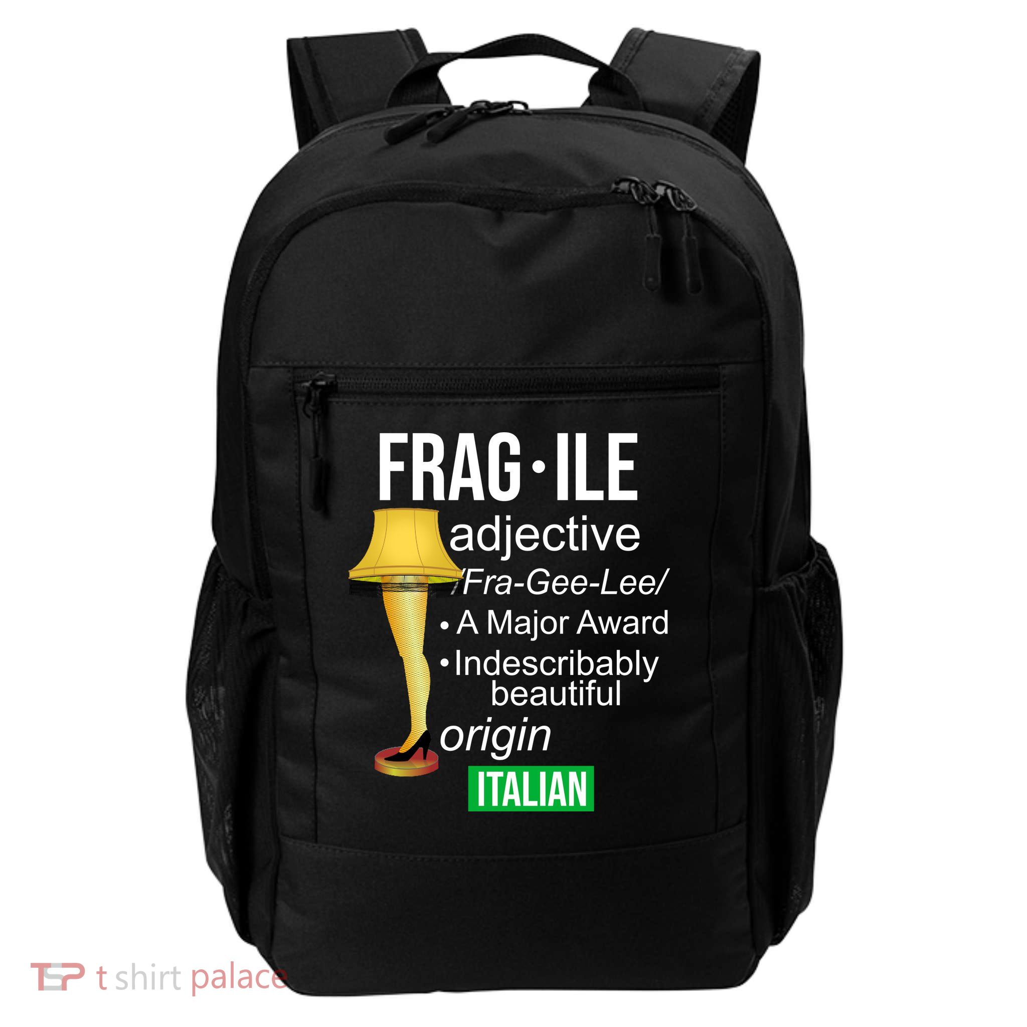 Fragile Adjective Origin Italian A Major Award Daily Commute Backpack