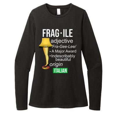 Fragile Adjective Origin Italian A Major Award Womens CVC Long Sleeve Shirt