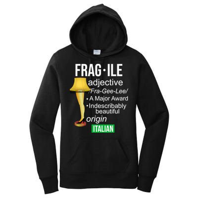 Fragile Adjective Origin Italian A Major Award Women's Pullover Hoodie