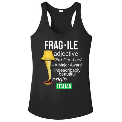 Fragile Adjective Origin Italian A Major Award Ladies PosiCharge Competitor Racerback Tank