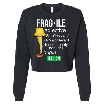 Fragile Adjective Origin Italian A Major Award Cropped Pullover Crew