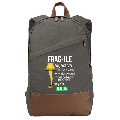 Fragile Adjective Origin Italian A Major Award Cotton Canvas Backpack