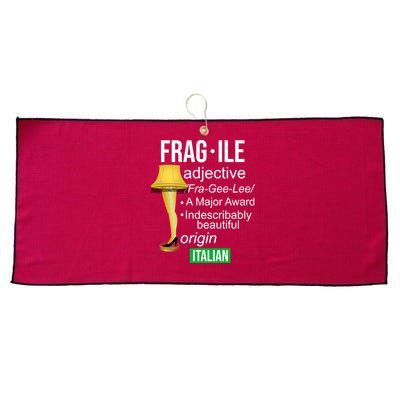 Fragile Adjective Origin Italian A Major Award Large Microfiber Waffle Golf Towel