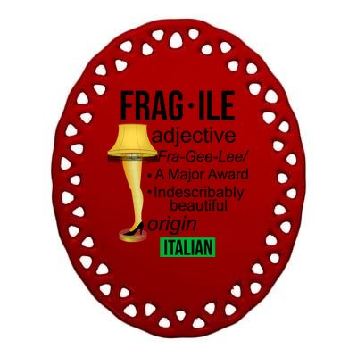 Fragile Adjective Origin Italian A Major Award Ceramic Oval Ornament