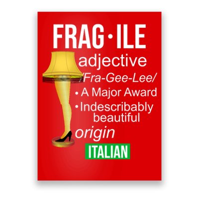 Fragile Adjective Origin Italian A Major Award Poster