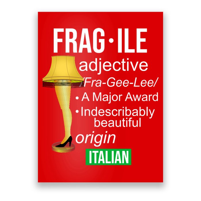 Fragile Adjective Origin Italian A Major Award Poster