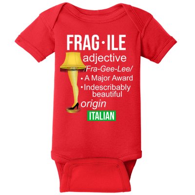 Fragile Adjective Origin Italian A Major Award Baby Bodysuit