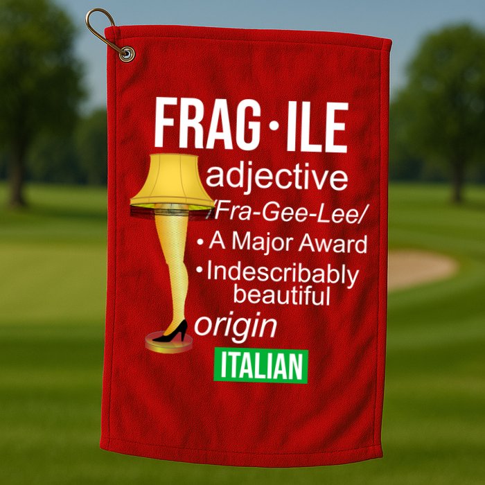 Fragile Adjective Origin Italian A Major Award Golf Towel