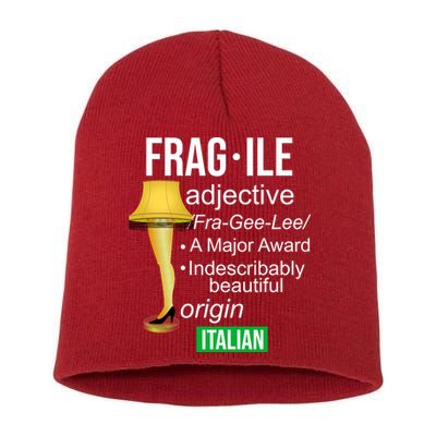 Fragile Adjective Origin Italian A Major Award Short Acrylic Beanie