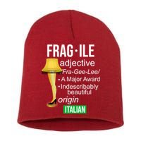 Fragile Adjective Origin Italian A Major Award Short Acrylic Beanie