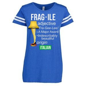 Fragile Adjective Origin Italian A Major Award Enza Ladies Jersey Football T-Shirt