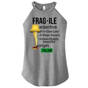 Fragile Adjective Origin Italian A Major Award Women's Perfect Tri Rocker Tank