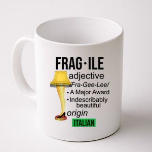 Fragile Adjective Origin Italian A Major Award Coffee Mug