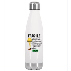 Fragile Adjective Origin Italian A Major Award Stainless Steel Insulated Water Bottle