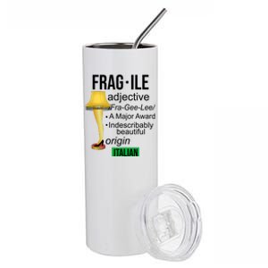 Fragile Adjective Origin Italian A Major Award Stainless Steel Tumbler